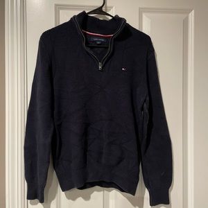 Navy Blue Quarter Zip Sweater